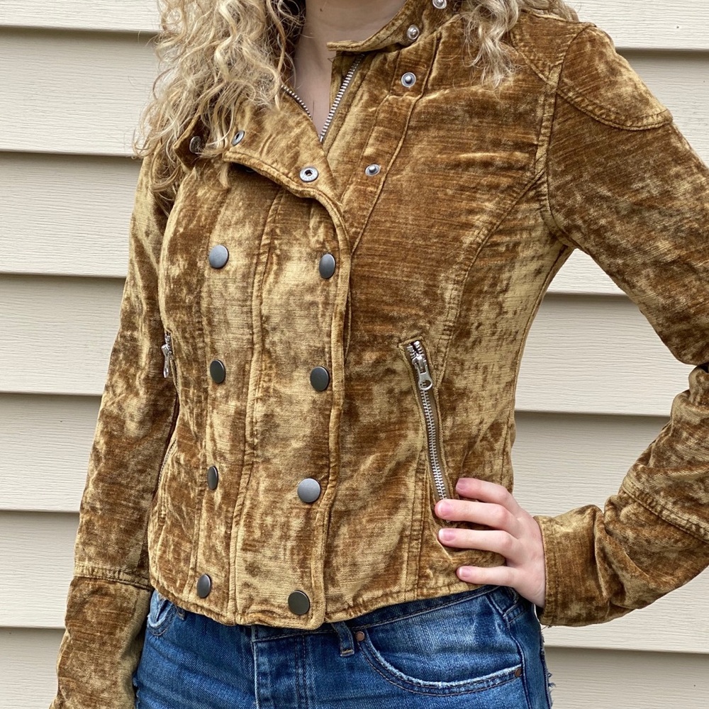Free People Dusk Till Dawn Velvet Jacket